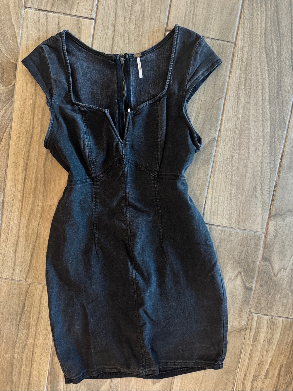 Free People Black Denim Dress size S